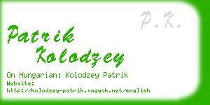 patrik kolodzey business card